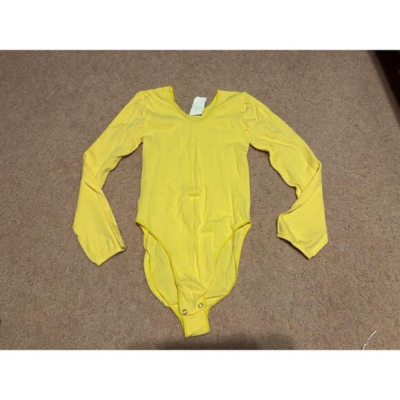 Spirit Halloween Women Yellow Bodysuit Leotard Small/Medium - Picture 2 of 4